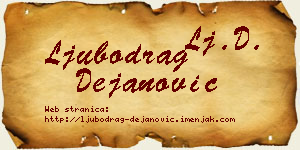 Ljubodrag Dejanović vizit kartica
